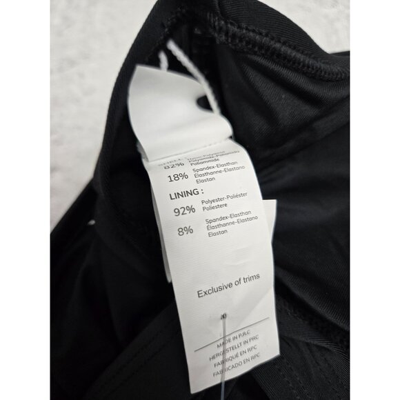 Womens Black Cupshe Swimsuit Tankini Top With Plunge Neck & Adjustable Straps Si - Picture 3 of 6